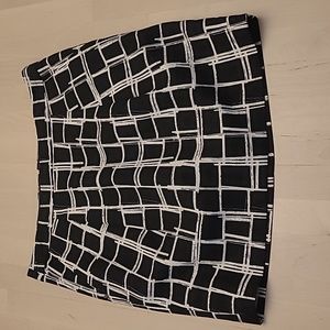LIKE NEW GAP 100% Cotton Abstract Geometric Patterned Skirt with Pockets